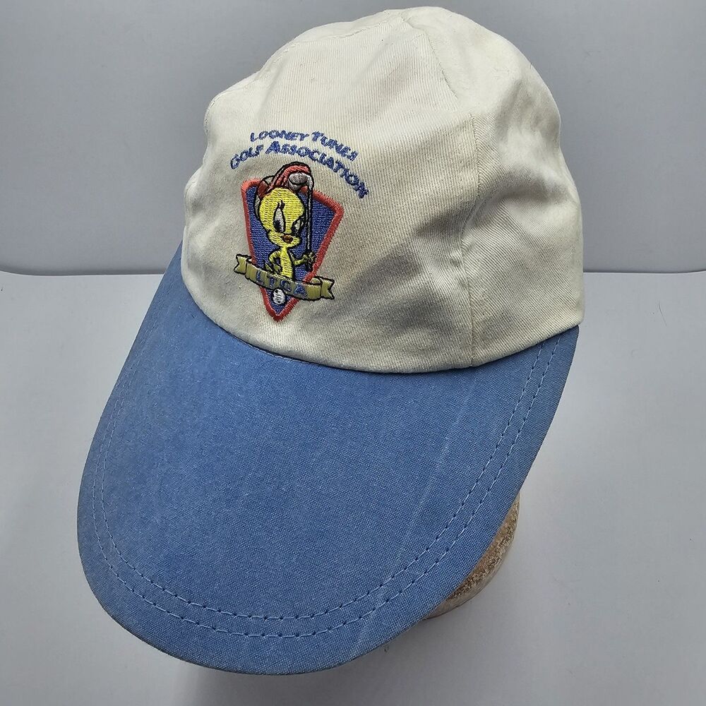 1997 Tweety Bird Looney Tunes Golf Association Hat Vintage Cap Tie Back USA Made